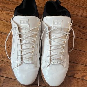 Patent white sneakers size 13 Great looking shoes They’re black at back